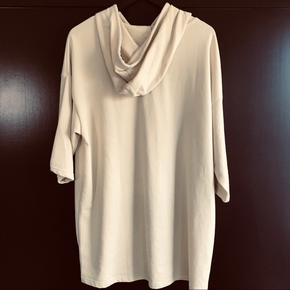 Oversized Sweatshirt Dress With Hood - Picture 2 of 6